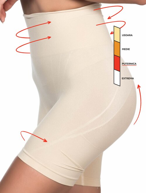 Chiloti boxeri modelatori cu talie dublu intarita si silicon Shapewear 2017
