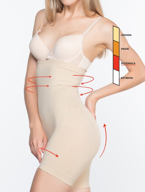 Chiloti boxeri modelatori cu talie inalta Shapewear 7026