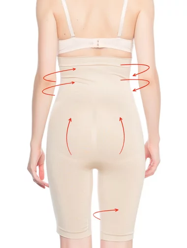 Chiloti boxeri modelatori lungi pe picior cu talie inalta si silicon Shapewear 2006