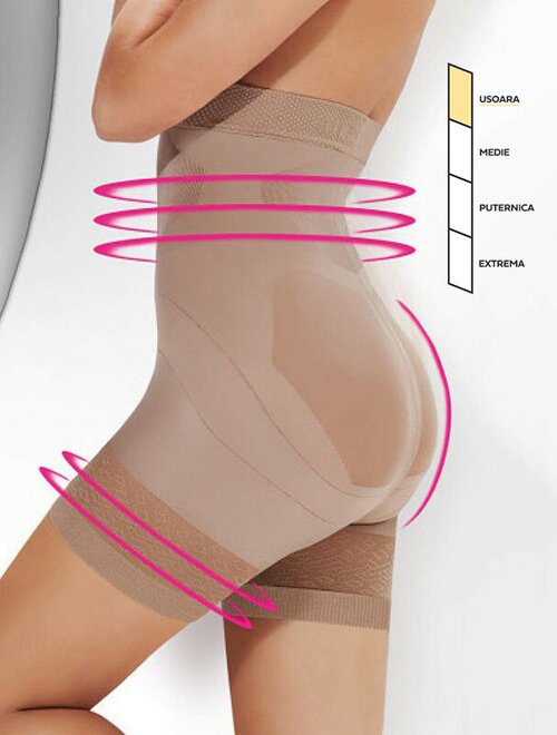 Chiloti boxeri modelatori microfibra cu talia inalta sub sani Annes Super Slim 140 den