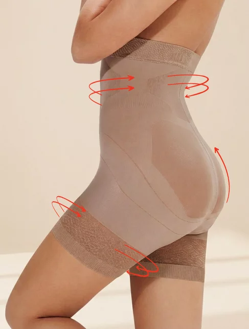 Chiloti boxeri modelatori microfibra cu talia inalta sub sani Annes Super Slim 140 den