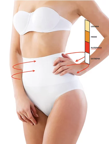Chiloti clasici modelatori cu talie dublu intarita si silicon Shapewear 2039