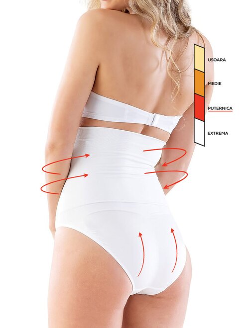 Chiloti clasici modelatori cu talie inalta dublu intarita si silicon Shapewear 2009