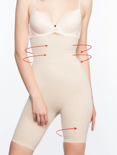 Chiloti modelare extrema cu talie inalta dublu intarita si silicon Shapewear 2074