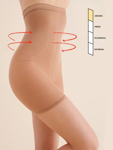 Chiloti boxeri modelatori maxi sub sani cu silicon Gabriella High Shaper 670 40 den