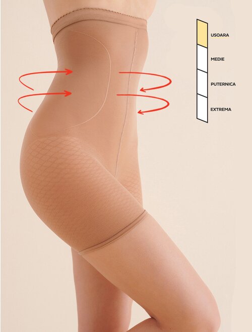 Chiloti boxeri modelatori maxi sub sani cu silicon Gabriella High Shaper 670 40 den