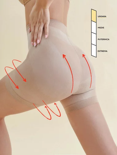 Chiloti boxeri cu push-up si modelare usoara Gabriella 987 Summer Push Up 50 den