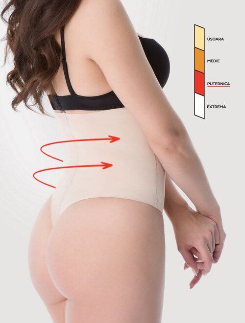 Chiloti tanga modelatori invisible maxi sub sani cu silicon Julimex Basic 275