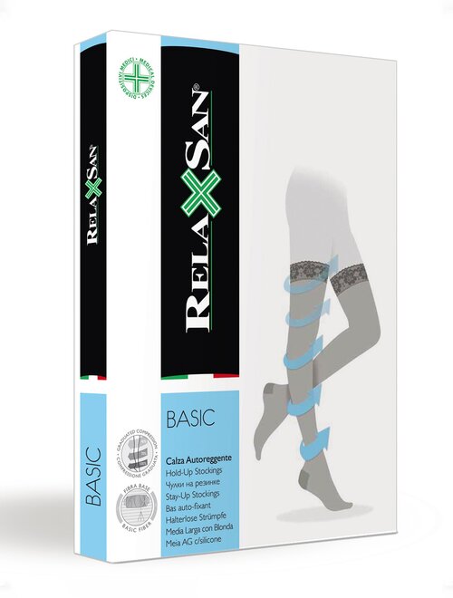 Ciorapi cu banda adeziva si compresie medicala medie (18-22 mmHg) RelaxSan 870 140 den