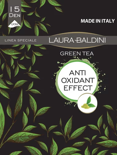 Ciorapi cu extract de ceai verde si efect tonifiant Laura Baldini Green Tea 15 den