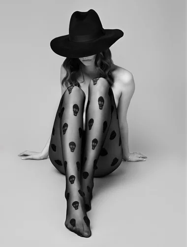 Ciorapi cu model Fiore Agent Skully 20 den