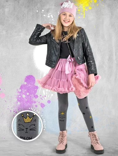 Dresuri copii cu stelute si fir metalizat Knittex Tigger 50 den