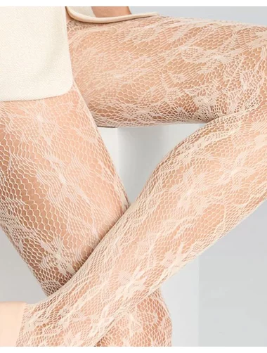 Ciorapi mesh cu model floral Marilyn Charly E01