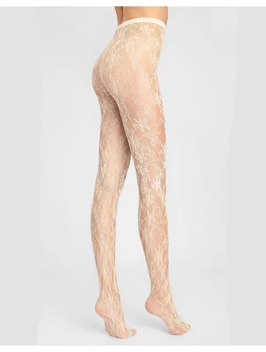 Ciorapi mesh cu model floral Marilyn Charly E01