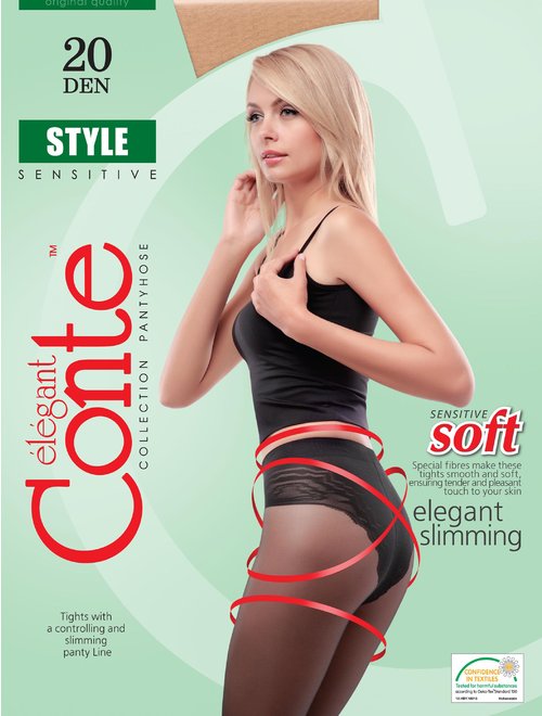 Ciorapi modelatori cu chilot decorat conte elegant style 20 den