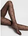 Ciorapi negri in carouri cu fundite Fiore Ribbon 20 den