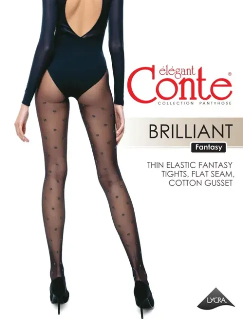 Ciorapi cu buline metalizate Conte Brilliant 20 den