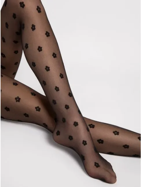 Ciorapi cu model floral Fiore Spring 20 den