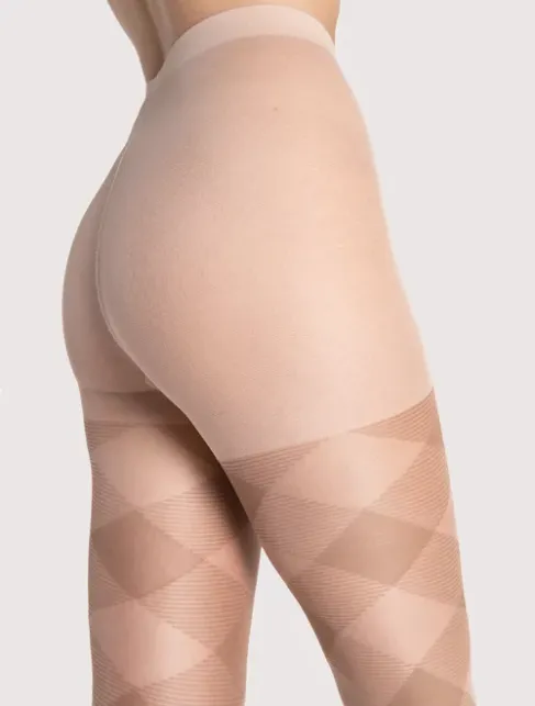 Ciorapi cu model in carouri Fiore Alex 20 den