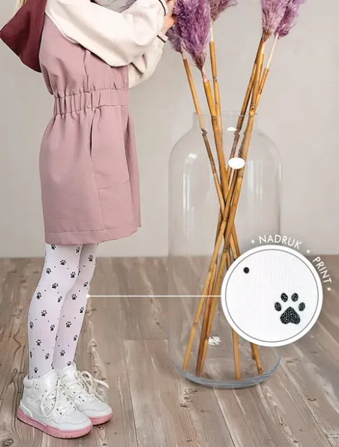 Dresuri copii microfibra cu model labute Knittex Ginny 40 den
