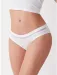 Set 2 perechi chiloti clasici bumbac cu talia joasa si dantela Cotonella GD166 0002
