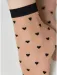 Sosete lycra natural cu inimioare negre Conte Elegant Lovely 20 den
