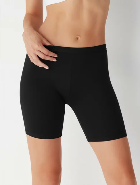 Set 2 perechi boxeri lungi pe picior bumbac cu talia inalta Cotonella GD470 0002