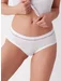 Set 2 perechi chiloti clasici bumbac cu talia joasa si dantela Cotonella GD168 0002