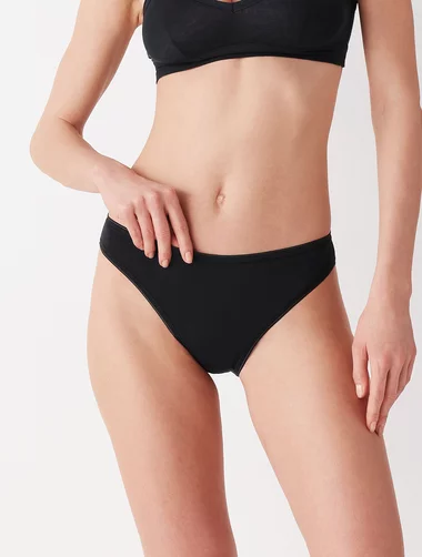 Set 3 perechi chiloti brazilieni bumbac cu talia medie Cotonella 3939 0003