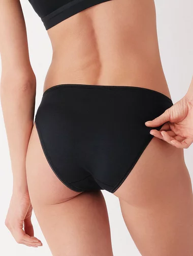 Set 3 perechi chiloti brazilieni bumbac cu talia medie Cotonella 3939 0003