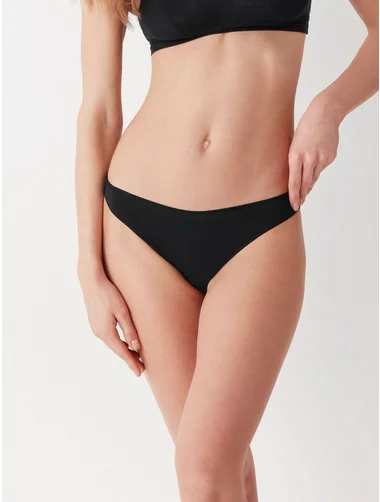 Set 3 perechi chiloti brazilieni bumbac cu talia joasa Cotonella 3490 0003