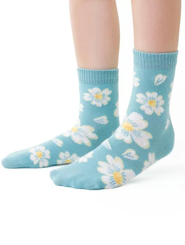 Sosete bebelusi albastre cu flori Steven S138-342