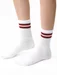Sosete albe cu dungi bordo Steven S026-243