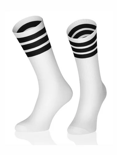 Sosete albe cu dungi negre Intenso 334-120