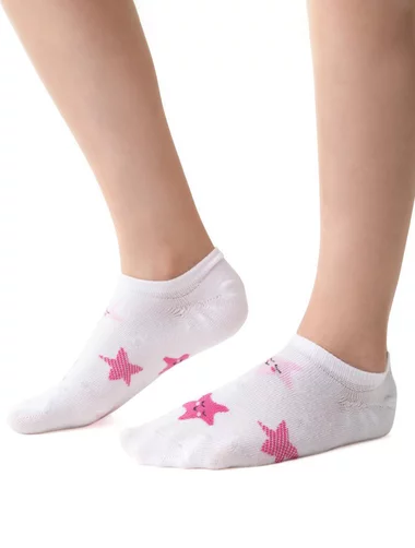 Sosete bebelusi bambus scurte cu stelute Steven S152-042