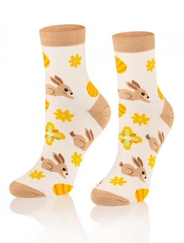 Sosete bej cu iepurasi Intenso 0471-012