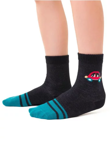 Sosete bebelusi bleumarin cu model Steven S138-346