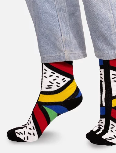 Sosete bumbac organic colorate Kabak Pop Art