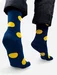 Sosete bumbac organic cu buline galbene Kabak Lemon Dots