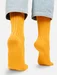 Sosete bumbac organic cu dungi rosii Kabak Yellow