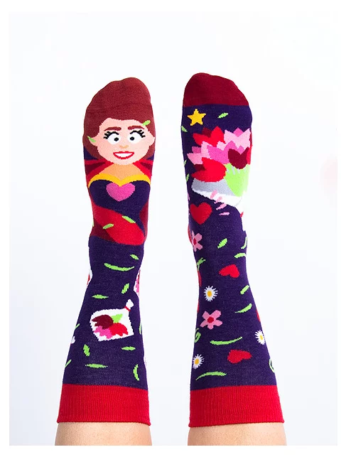 Sosete colorate cu eroina Nanushki Super Woman