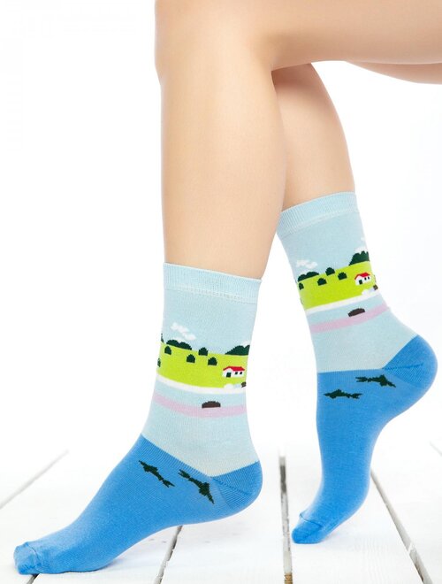 Sosete colorate cu natura socks concept sc-1688