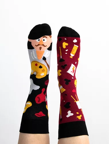 Sosete colorate cu pictor Nanushki The Artist