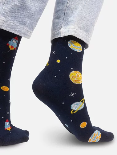 Sosete colorate cu planete Kabak Space Oddity