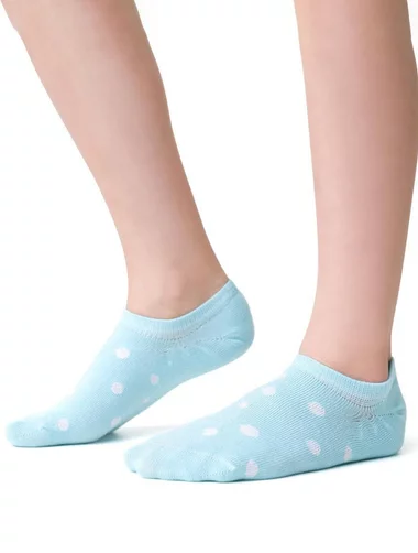 Sosete copii bambus scurte cu buline Steven S148-039