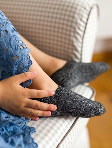 Sosete copii bambus scurte metalizate Steven S148-035