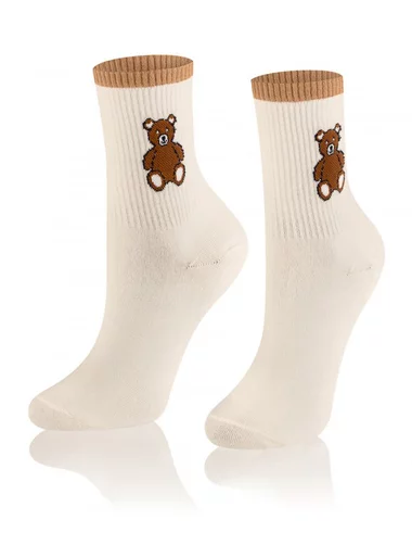 Sosete ecru cu ursulet Intenso 0471-EE1