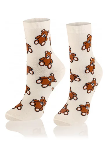 Sosete ecru cu ursuleti Intenso 0471-FF1