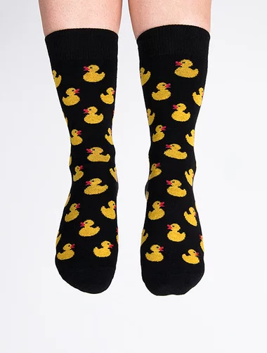 Sosete funny cu ratuste Nanushki Duck In Black