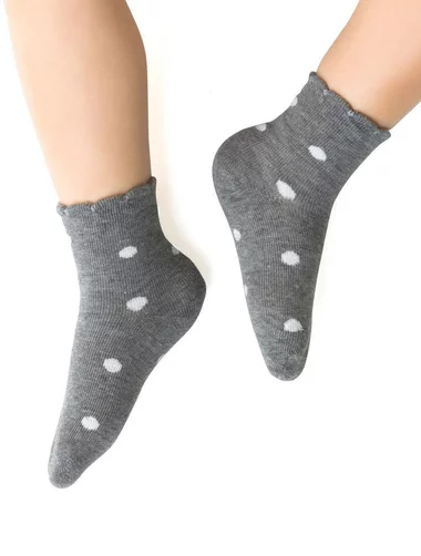 Sosete bebelusi gri melanj cu buline Steven S138-249